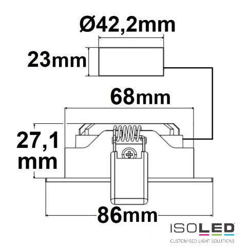 LED recessed light Sunset Slim68
