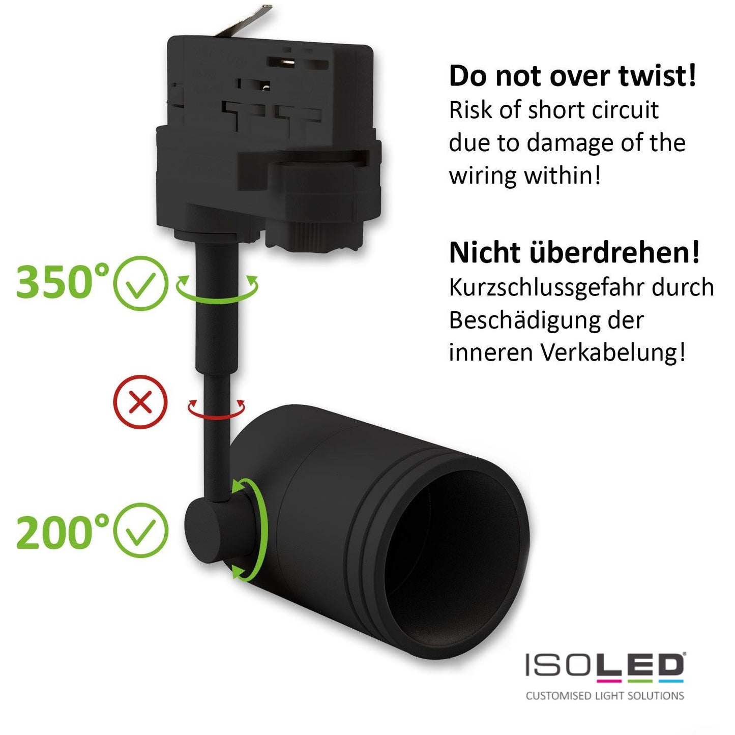 3-Phasen Schienen-Adapter für GU10-Spots