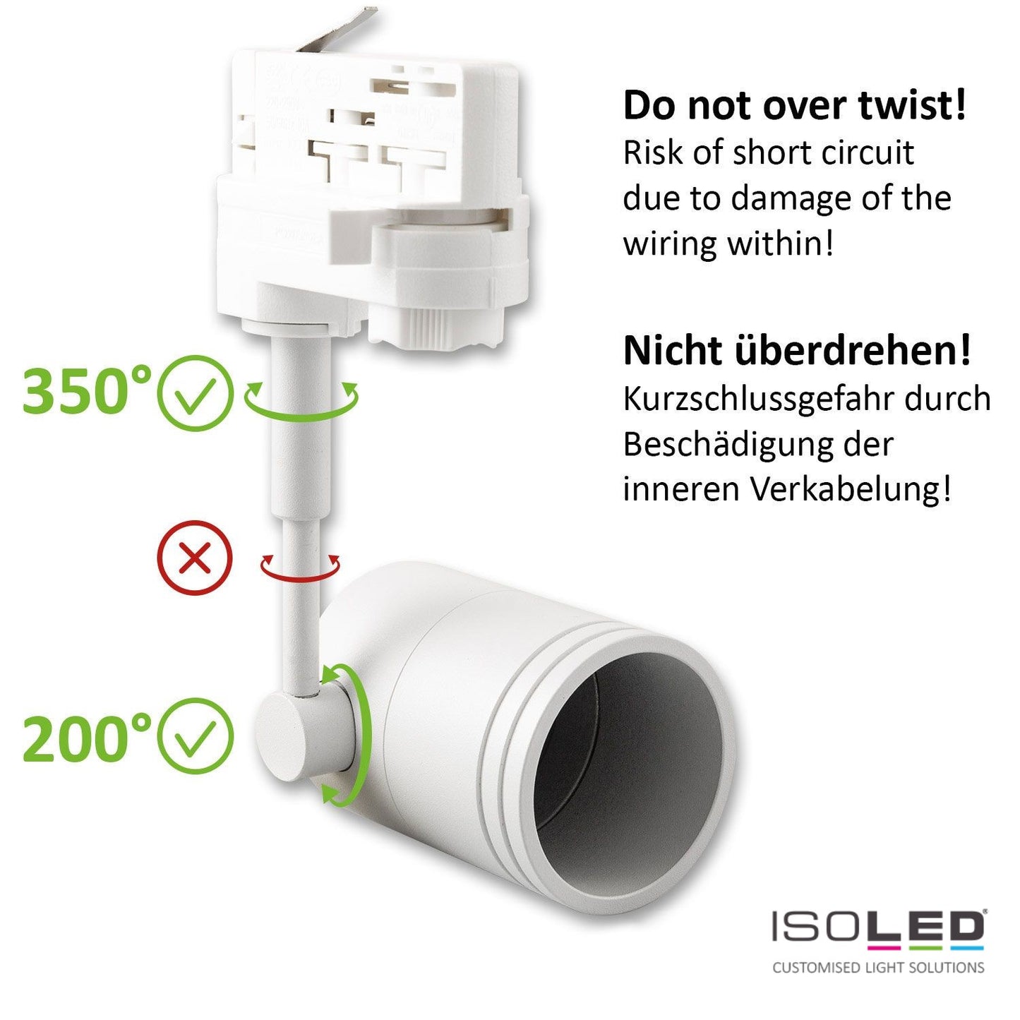 3-Phasen Schienen-Adapter für GU10-Spots