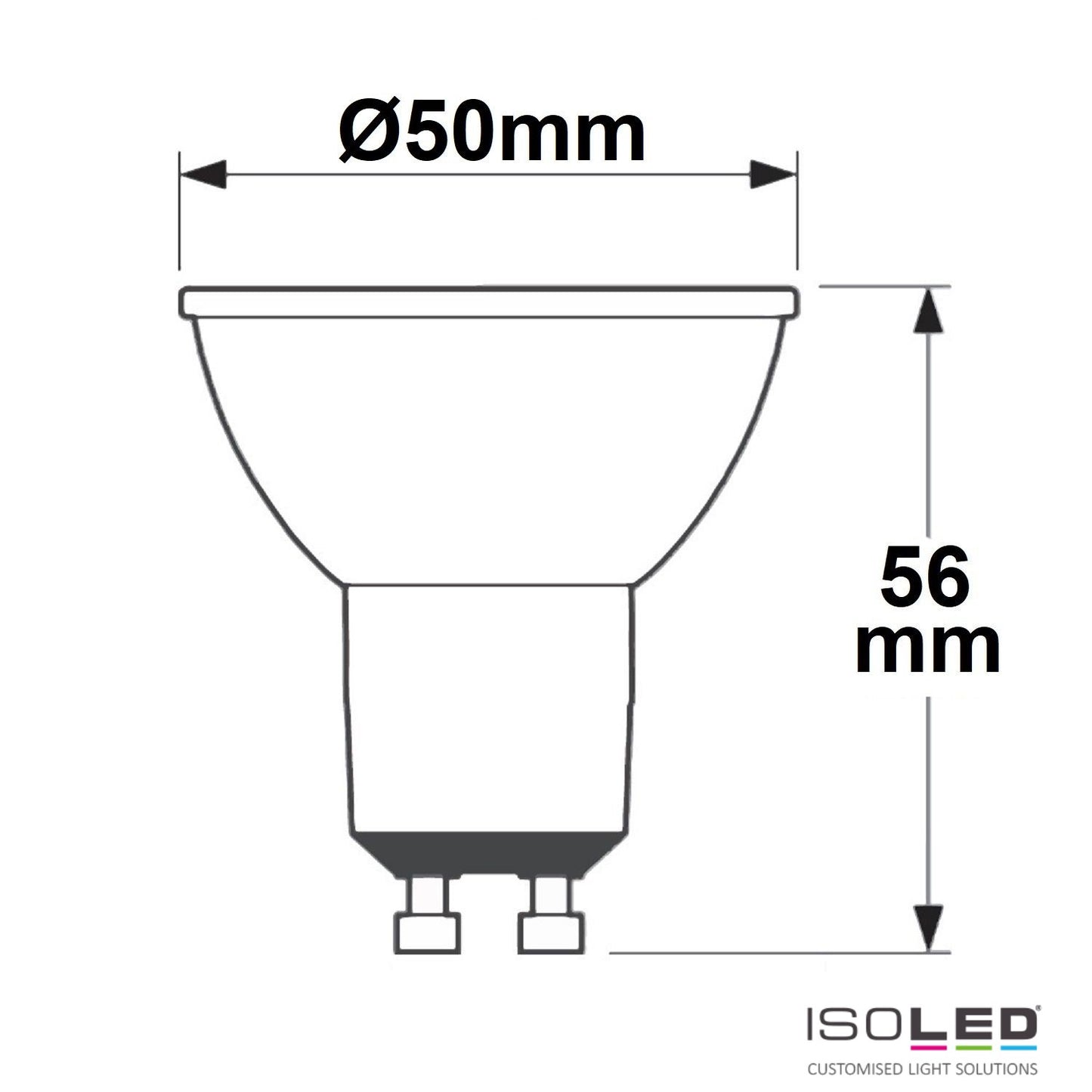 GU10 LED Strahler 5W, 45°, prismatisch, dimmbar, CRI90