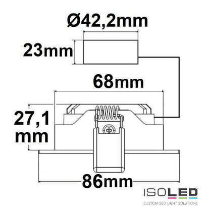 Spot encastrable LED Sunset Slim68 