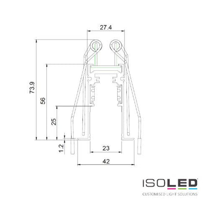 Installation Track 48 mounting spring for installation rail, 4 pieces 