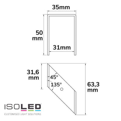 Installation Track 48 mounting bracket for installation rail, 2 pieces 