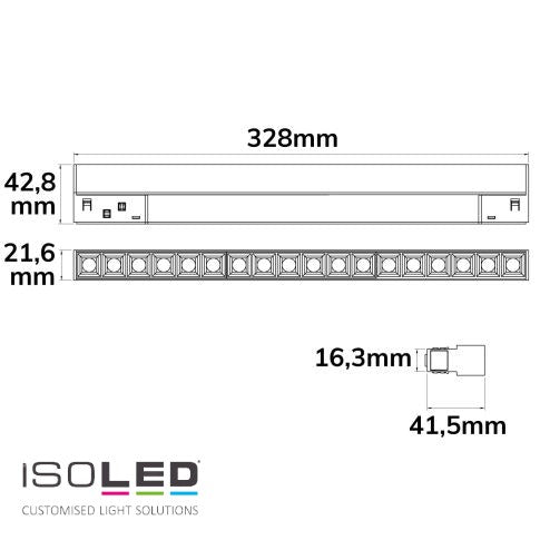 Track48 Leuchte 32cm schwarz, 18W