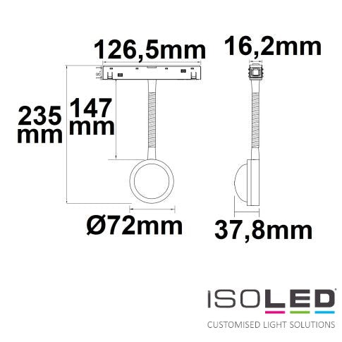 Track48 Leuchte Sunglow flexible schwarz 5,5W