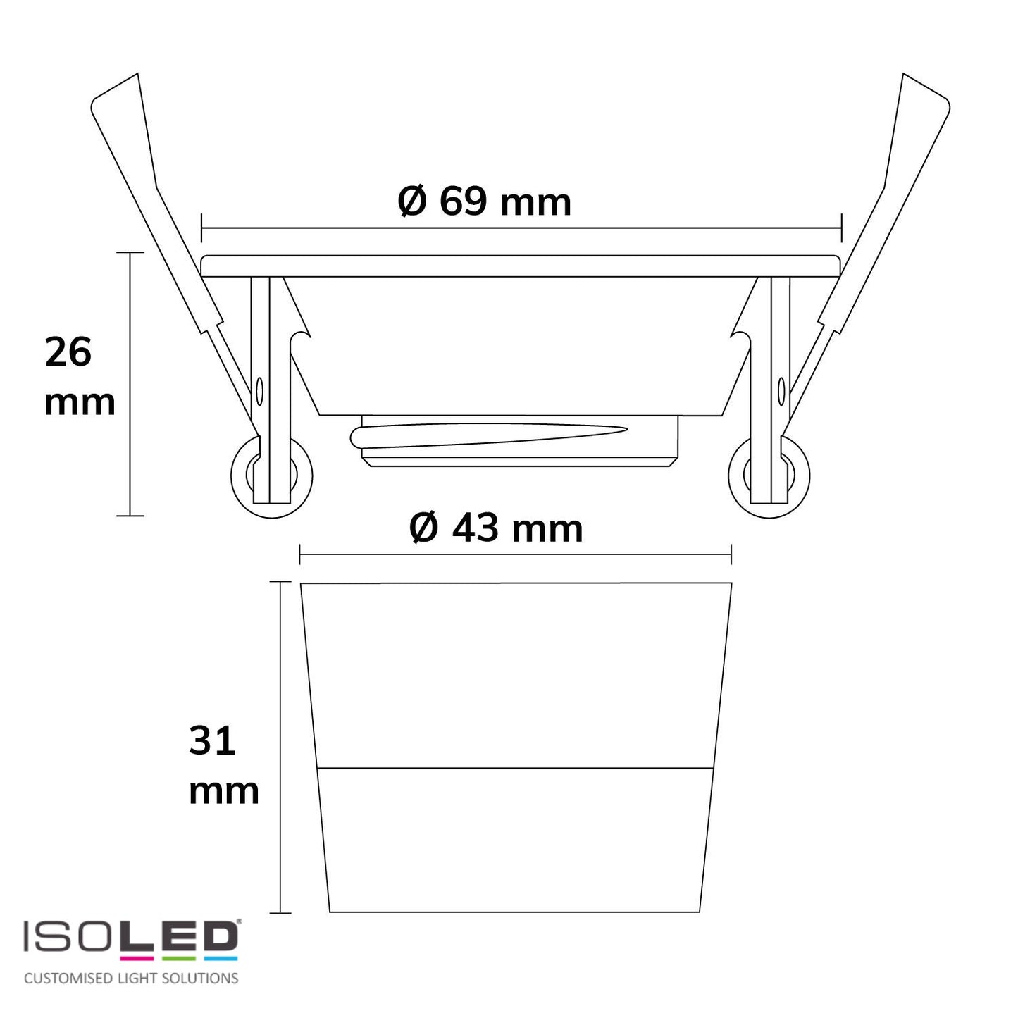 LED Einbaustrahler BACK60-68