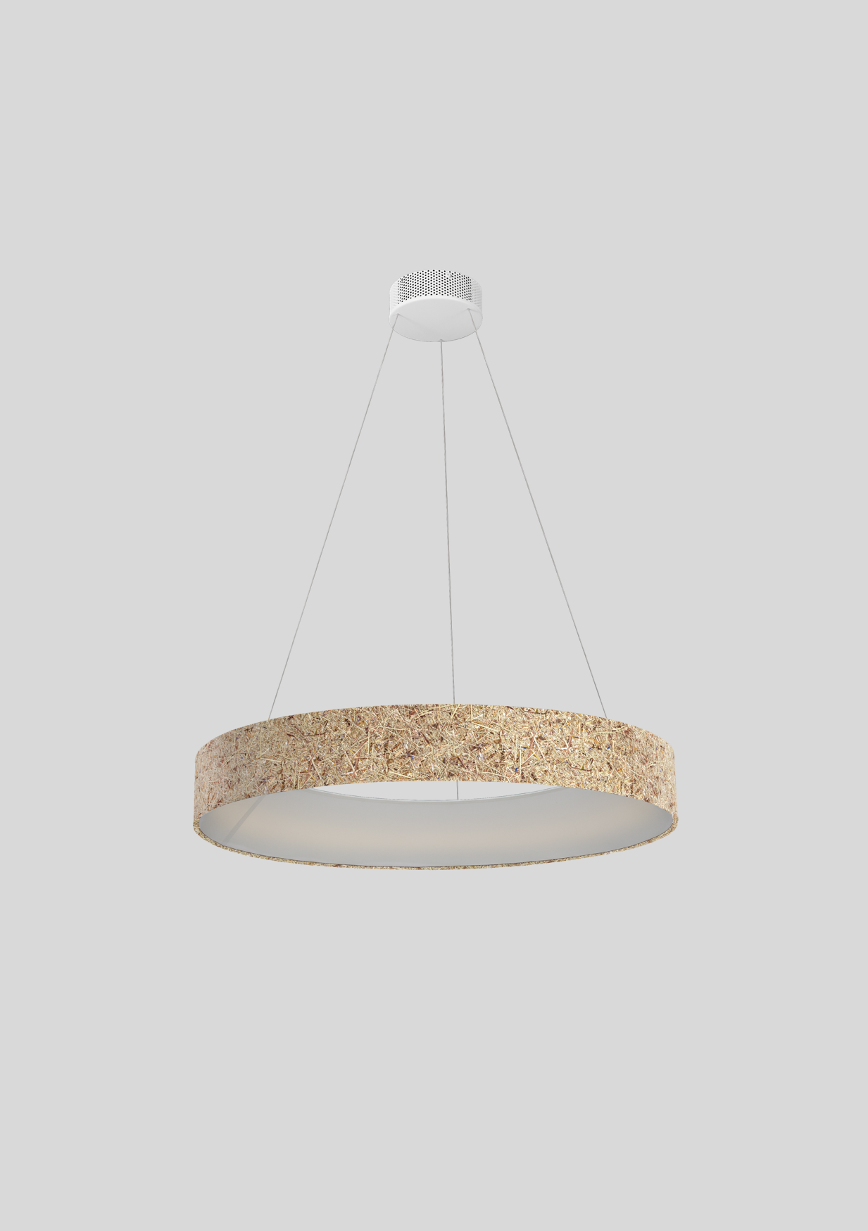 Lampe suspendue LED en foin