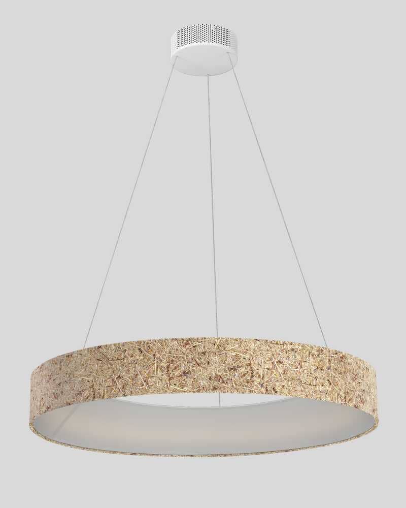 Lampe suspendue LED en foin