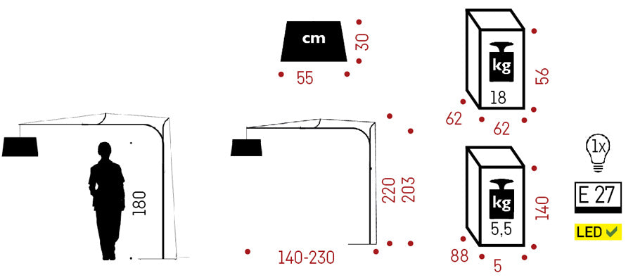 Stehlampe Tina