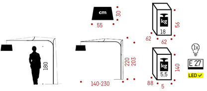 Stehlampe Tina