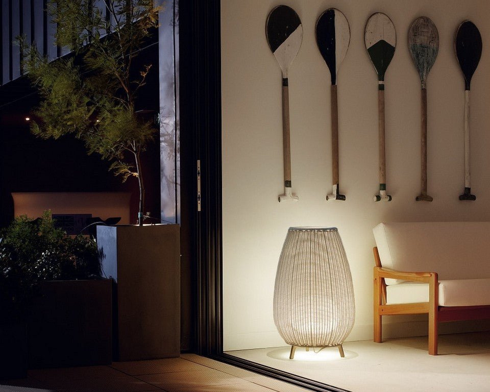 Bover Amphora 01 Stehleuchte – Marrón Rattan