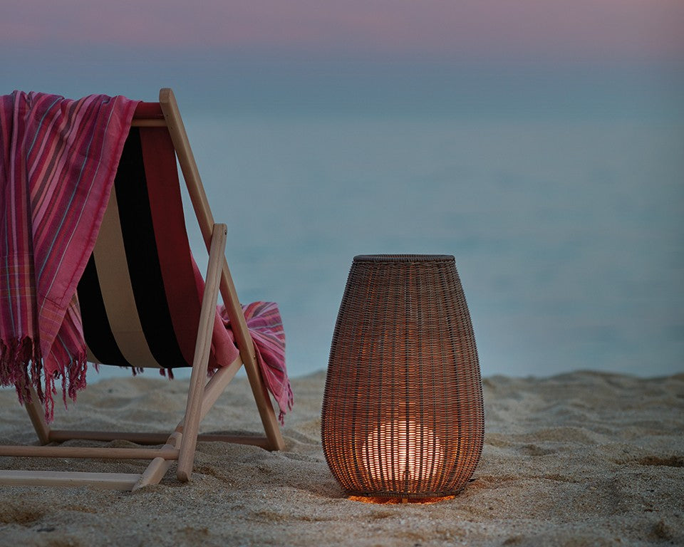 Bover Amphora S Stehleuchte – Marrón Rattan