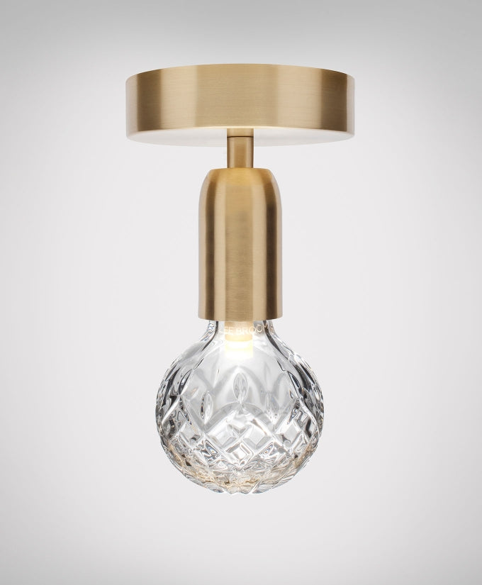 Crystal Bulb Deckenleuchte Gebürstetes Messing Klar