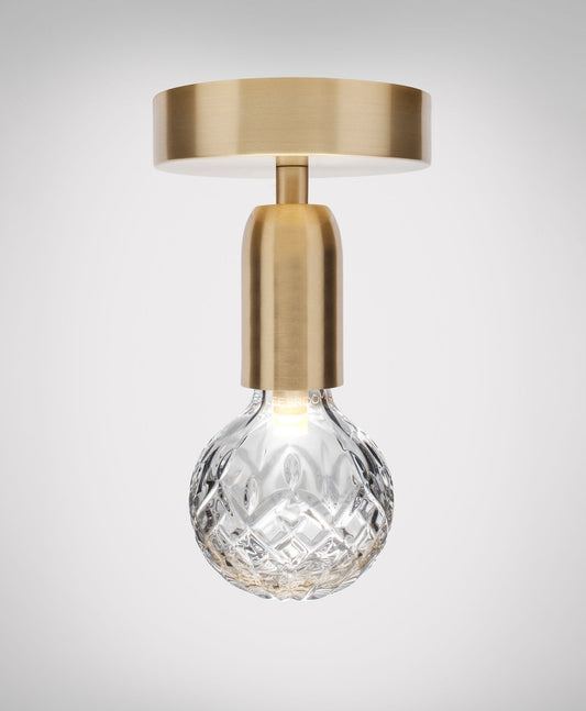 Crystal Bulb Deckenleuchte Gebürstetes Messing Klar