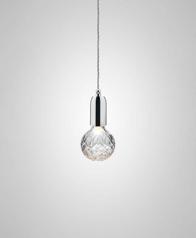 Crystal Bulb Pendelleuchte Klar Poliertes Chrom