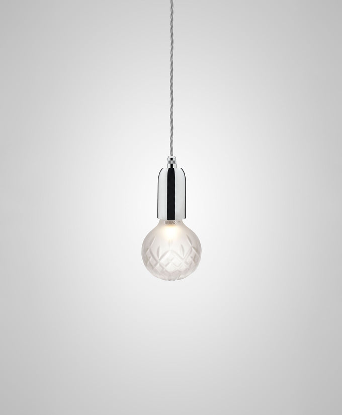 Crystal Bulb Pendelleuchte Mattiert Poliertes Chrom