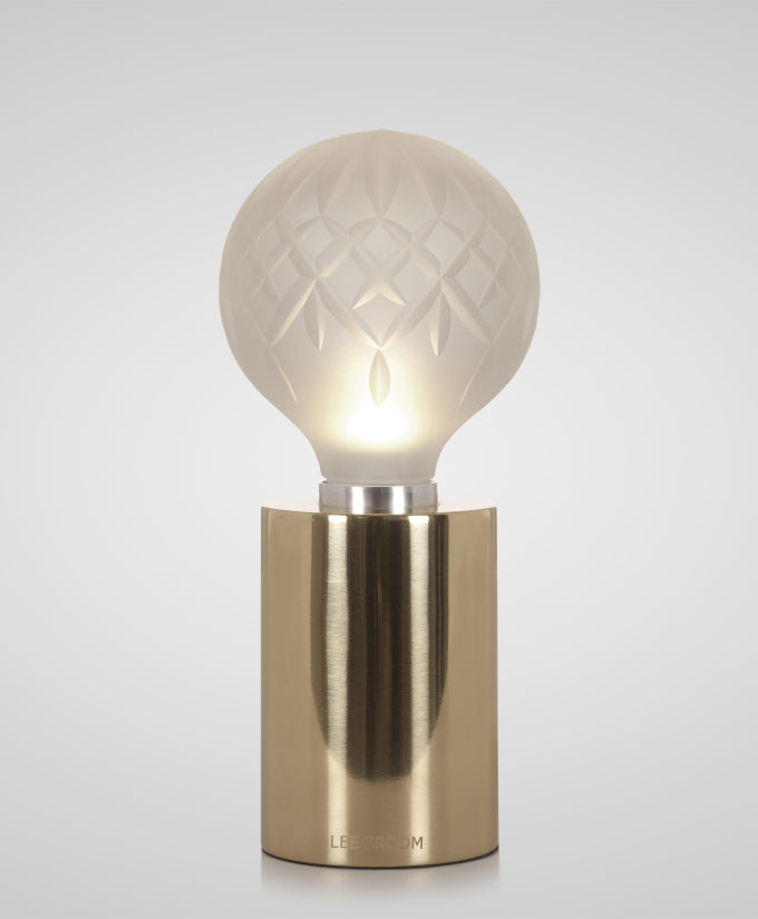 Crystal Bulb Tischleuchte Poliertes Gold Mattiert