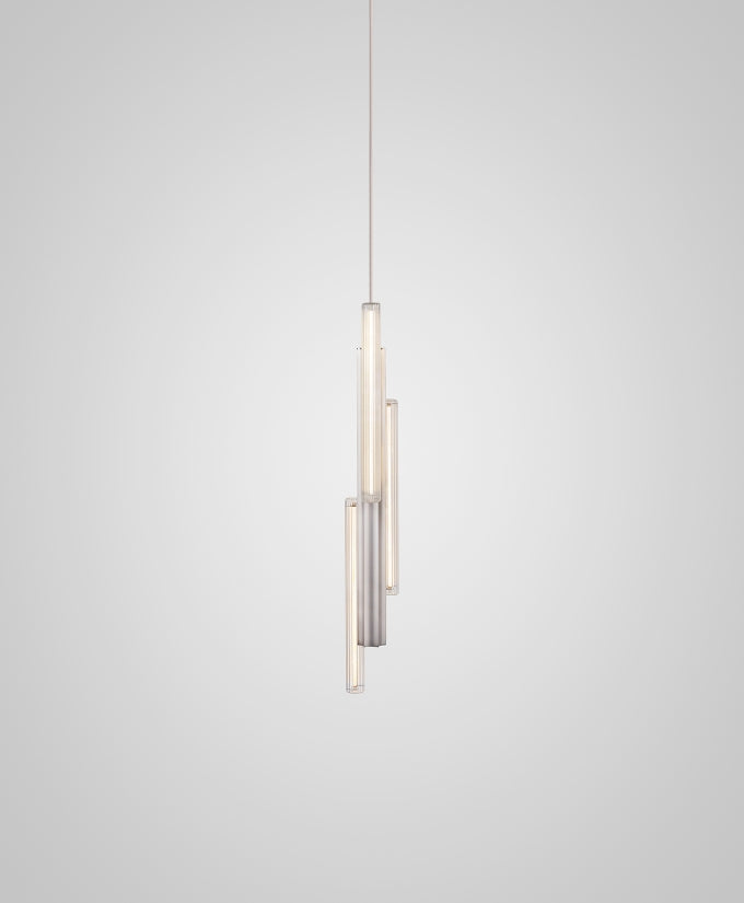 Hail 3-flammig Kurz Gebürstetes Silber