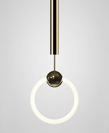 Ring Pendelleuchte Poliertes Gold