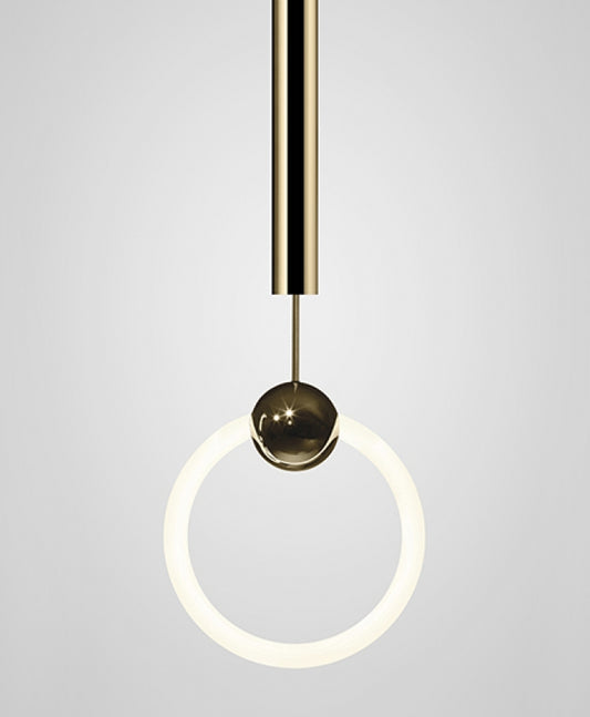 Ring Pendelleuchte Poliertes Gold