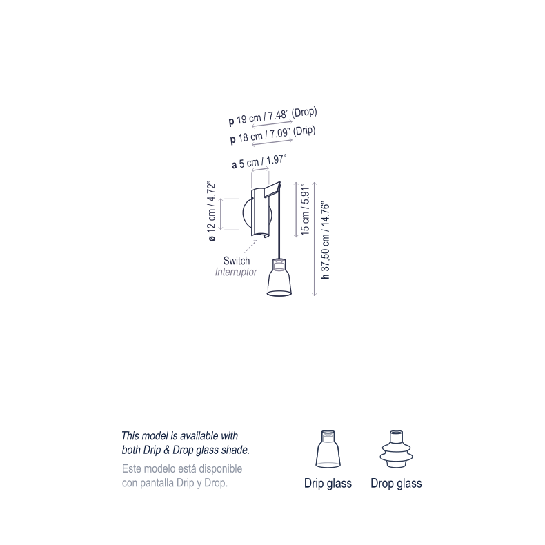 Drip/Drop/Drep Wandleuchte